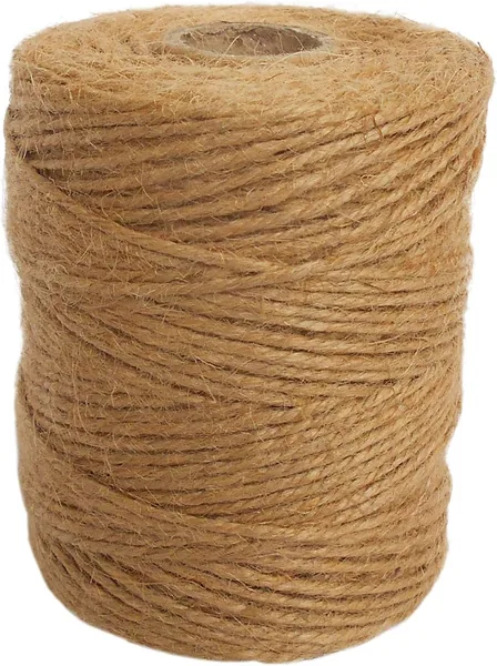 ANSIO Natural Jute Twine, 101 m / 333 ft - 2 mm 3-ply Rustic Brown Garden Twine String for Crafts, Floristry, Gift Wrapping & Plant Tying - Pack of 1