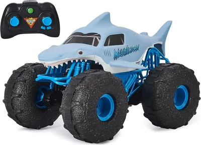 Monster Jam 6056227 Megalodon Storm RC Truck, 1:15 Schaal, Grijs (25.5 x 38 x 28 cm), 20% Korting