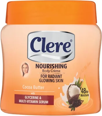 Clere Body Crème - 48hr Moisture, Glycerine & Vitamin Serum, Cocoa Butter - Best Deal