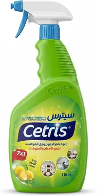Cetris 7 في 1 منظف متعدد الأغراض فوار بقوة فائقة برائحة الليمون - 1 لتر