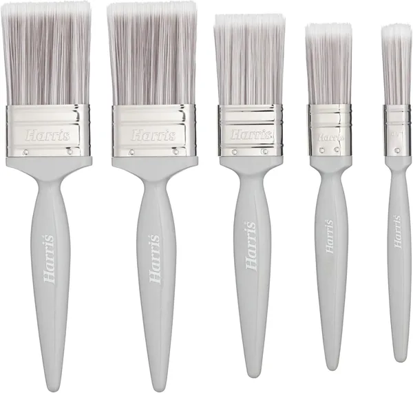 Harris Essentials Walls & Ceilings Paint Brush Set Pack of 5 0.5" 1" 1.5" 2"