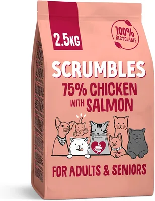 Scrumbles Cat Food Pink 2.5kg Chicken Salmon Best Deal