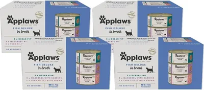 Applaws Wet Cat Food Mixed Variety Fish Deluxe 32x70g Tin Best Deal
