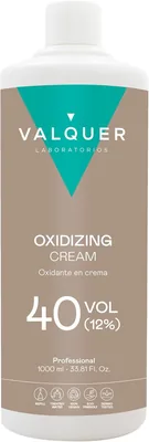 Agua Oxigenada VALQUER con Crema Estabilizada 40 Volúmenes 12% | Oxidante para Coloración y Descoloración del Cabello Permanente | Vega - Mejor Oferta