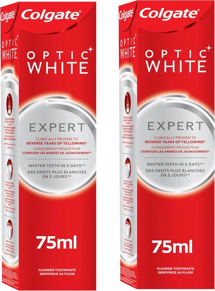 Colgate Optic White Expert Whitening Toothpaste, 2 Pack