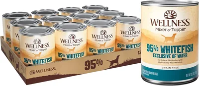 Wellness 95% Whitefish Natural Wet Grain Free Canned Dog Food, 13.2-Ounce Can (Pack of 12) Best Deal
