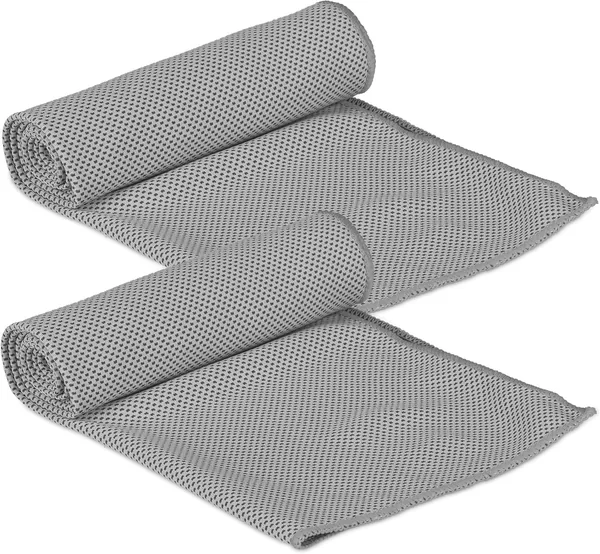 Relaxdays Kühlschlauch, 2er Pack, Mikrofaser, Kühltuch für Nacken, Sport & Fitness, 90 x 30 cm, Farbauswahl