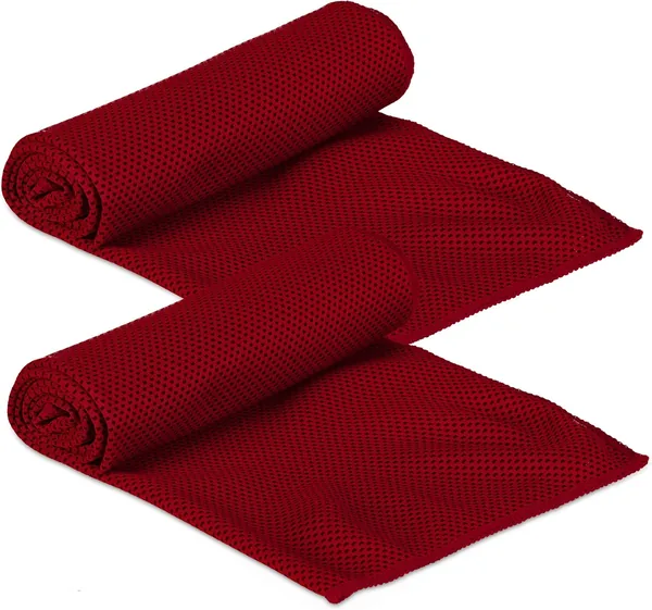Relaxdays Kühlschlauch, 2er-Set, Mikrofaser, Nackenkühlung, Sport & Fitness, 90 x 30 cm, Farbe nach Wahl