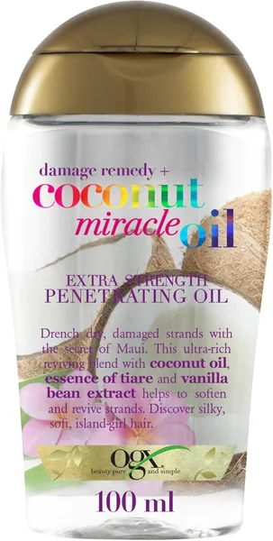 Ogx Kokosolie voor het Haar, Extra Sterkte, 100 ml - 90% Korting