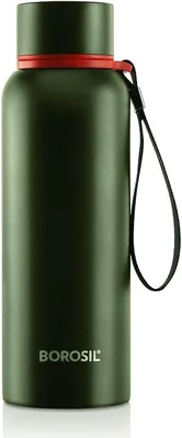 Borosil Stainless Steel Hydra Trek - 500ML Green Vacuum Insulated Flask Water Bottle, 28% Off