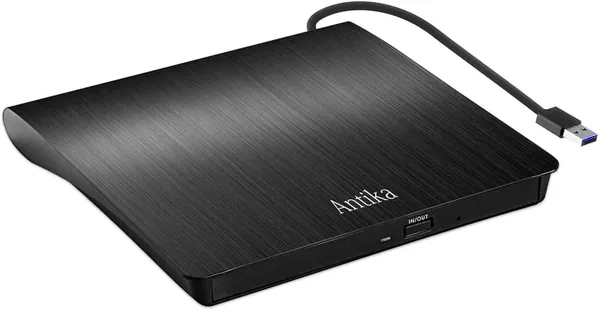 Antika DVD/CD +/-RW Writer, USB 3.0 External Drive