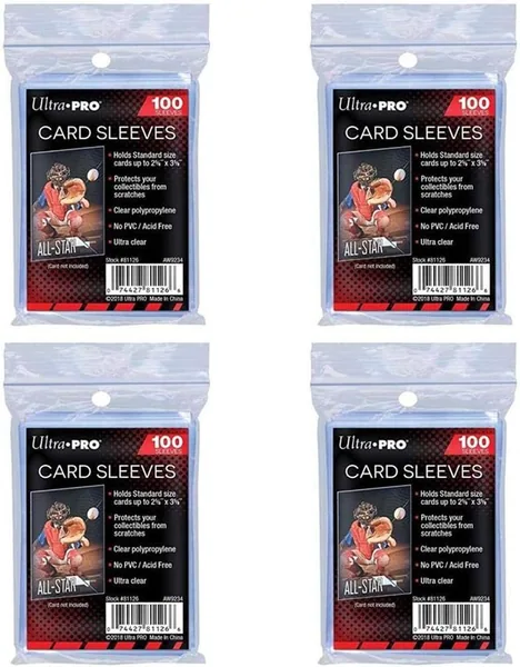 Ultra Pro Penny 400 Pcs Standard Regular Soft Credit Card Sleeves for Pokemon Magic Sport Trading Card Standard Size Clear