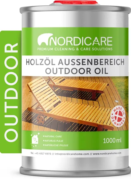 Nordicare wood oil (1 L) outdoor for larch, oak, teak or acacia wood