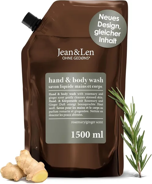 Jean & Len Hand and Body Wash, Rosemary and Ginger