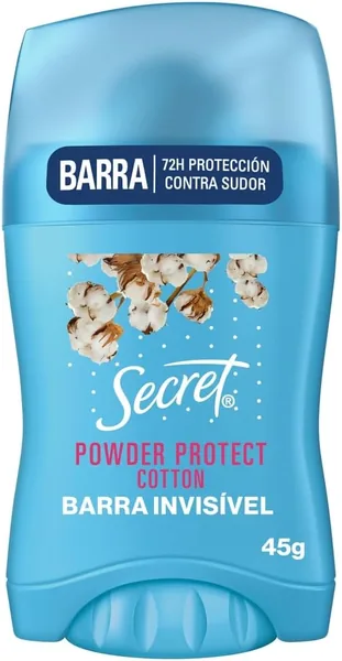Desodorante Antitranspirante Invisível Secret Proteção de Algodão 45g - 37% Off