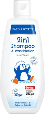 Pediprotect 2-in-1 Shampoo und Waschlotion für Babys und Kinder (1 x 200 ml) | Keine Mikroplastikpartikel, ohne PE | 80% Rabatt