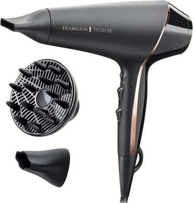 Remington Proluxe Ionen Haartrockner [2400 W, 150 km/h, 3 Aufsätze] mit OPTIheat-Technologie (63% Rabatt)