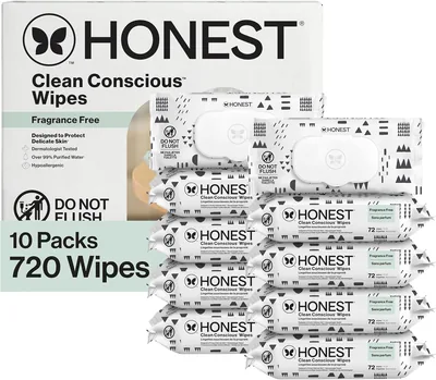 The Honest Company Baby Wipes - 720 Count Plant-Based Extra Thick Unscented Wet Wipes Best Deal