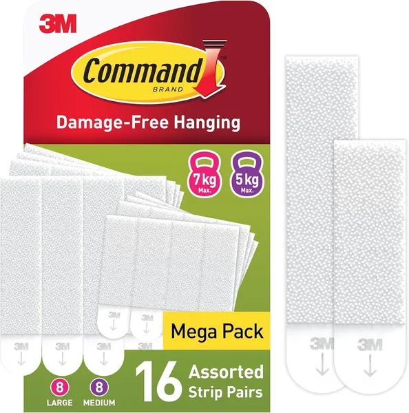 Command PH209 Medium and Large Picture Hanging Strips White PH209-16EU