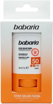 Babaria Protector Solar Facial SPF50+ 20g - Transparente con Manteca de Karité | Crema Solar Cara