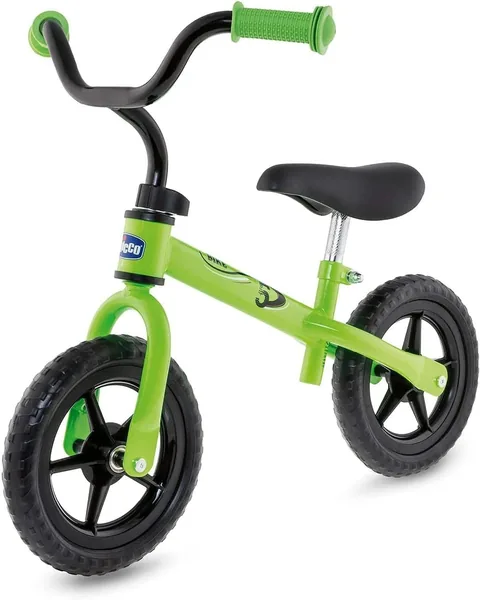 Chicco Green Rocket 2 Ruote Bilanciamento Bicicletta, Manubrio e Sella Regolabili, Max 25 kg, Verde, Per Bambini 2-5 Anni