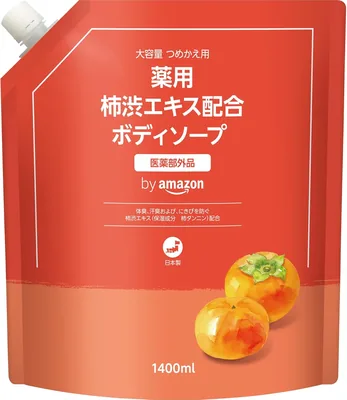 Amazon Medicated Persimmon Shiboボディソープ ミント、大型容量、リフィル、45.1fl oz (1,400ml) 最高価格