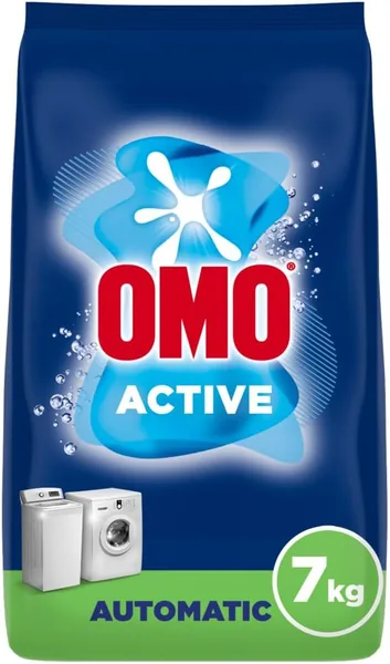 OMO Automatic Powder Laundry Detergent, Active, up to 100% stain removal in 1 wash*, 7 Kg