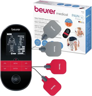 Beurer EM 59 Digital Härm TENS/EMS Gerät 4-i-1 Stimulation für Schmerzlinderung, Muskelstimulierung, Massage och Värme