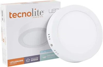 Lámpara Plafón LED Tecnolite 12PTLLEDC65MVB, 12W, Luz de Día, Integrada, Blanco