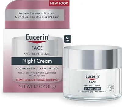 Eucerin Q10 Anti-Wrinkle Night Cream + Pro-Retinol, 1.7 Oz