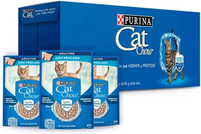 Purina Cat Chow Adulto Pescado Alimento Húmedo Gatos 24pack de 85g | Alimento húmedo gato adulto, pescado, Hydro Defense Plus