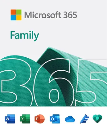 Microsoft 365 Family para 6 usuarios, Suscripción de 12 meses/1 año (Windows/Mac/iOS/Android) (Tarjeta de activación)