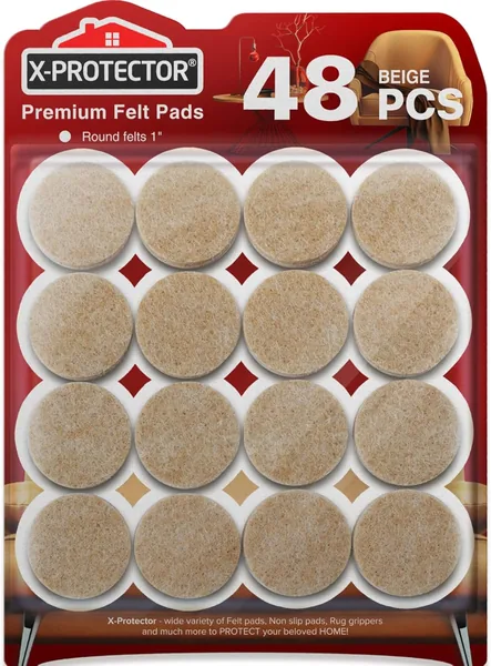 X-PROTECTOR 48 PCS Felt Furniture Pads