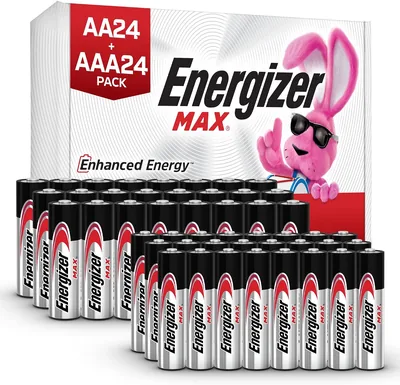 Energizer 24+24 AA/AAA Batteries Combo Pack, 48 Count