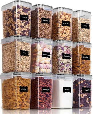 Vtopmart 12pcs Food Storage Containers - 1.6L Airtight BPA-Free Kitche