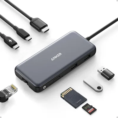 Anker 555 USB C Hub - 8-in-1 with 100W Power, HDMI & USB-C