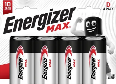 Energizer MAX - Baterías D (4x) - 1.5V LR20