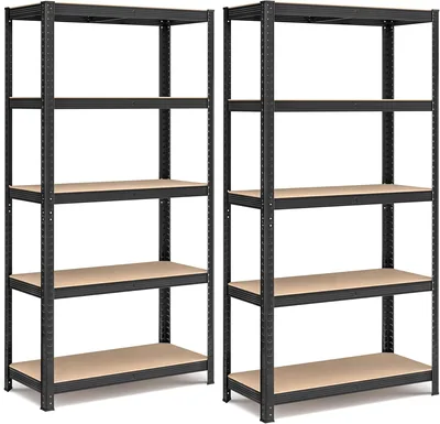 SONGMICS Regale, Schwerlastregal, Set mit 2 Stück, Kellerregal, 180 x 90 x 40 cm, Max. Belastbarkeit 875 kg