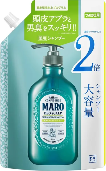 DX Deluxe Maro Deoscalp Shampoo Green Mint Refill 800ml