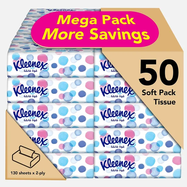 Kleenex Ultra Strong Facial Tissues Soft Packs of 8+2 Free