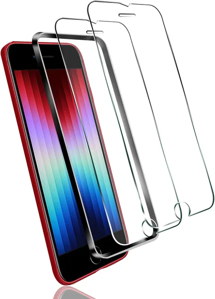 PCduoduo [Set of 2] Compatible with iPhone SE 3rd Generation (2022), Glass Film, Compatible with iPh