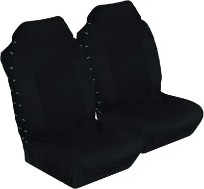 Stingray Explorer Front Car Seat Cover 2-Piece Set - Black | Heavy-duty poly canvas