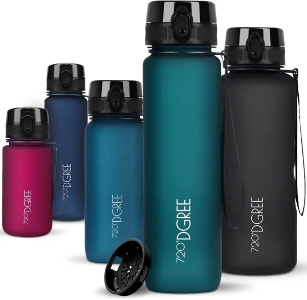 Tritan 720°-Grad uberBottle Wasserflasche und Infuser, 350 ml bis 2 L - BPA-frei für Sport und Schulsport