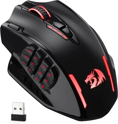 ماوس الألعاب اللاسلكي Redragon M913 Impact Elite، 16000 DPI مع أضواء RGB قابلة للبرمجة
