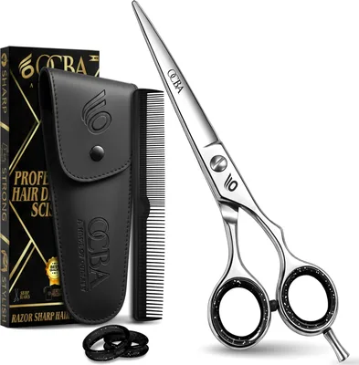 OCBA Professionella Frisörscizzor 15cm Stål Frisörsnikter för Häldne och Kvinnor - 31% Off