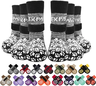 Anti-Slip Dog Socks for Hardwood Floors