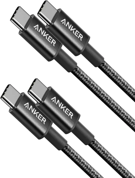 Anker USB C to USB C Cable, Type C 60W Fast Charging Cable (3.3FT, 2Pack) for iPhone 17/16 Series, iPad Mini 6 and More (USB 2.0,Black)