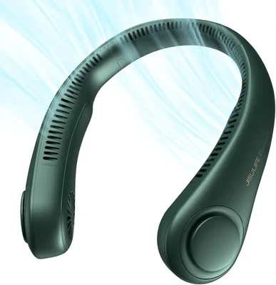 JISULIFE Tragbarer Halbkörperventilator, kabellos, 4000mAh Batteriebetriebener Persönlicher USB-Tischventilator, 3 Geschwindigkeiten - Dunkel