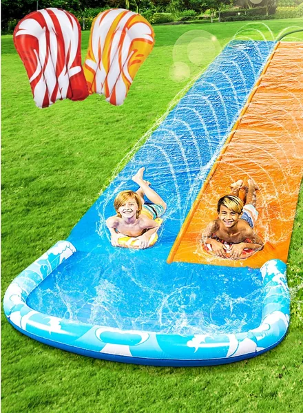 JOYIN 21% Korting: 685 cm Slidend Bodyboard met 2 Lessen voor Tuin Waterplezier met Ingebouwde Sproeier