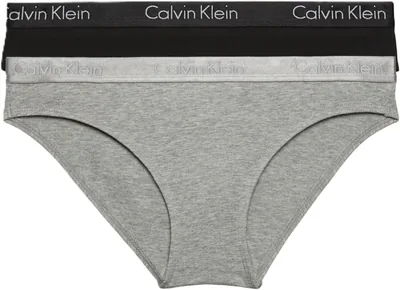 Calvin Klein Motive Cotton 2 Pack Bikini Panty Bragas Tipo Tanga para Mujer - 20% Descuento